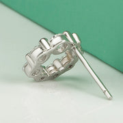 ピアス ラインストーン 星 スター サークル 円 丸 スタッドピアス レディース アクセサリー お洒落 シンプル エレガント シルバーカラー クリスマスリース