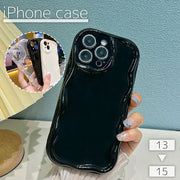 iPhoneケース iPhoneカバー スマホケース スマホカバー 透明 クリア 単色 ウェーブ 落下 保護 傷防止 耐衝撃 衝撃吸収 アイフォン Apple アップル おしゃれ