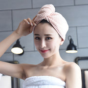 タオルキャップ ヘアキャップ ヘアタオル ドライキャップ レディース バス用品 ボタン ひっかけ 吊り下げ 吸水