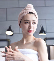 タオルキャップ ヘアキャップ ヘアタオル ドライキャップ レディース バス用品 ボタン ひっかけ 吊り下げ 吸水
