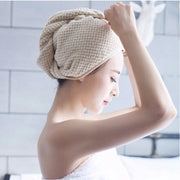 タオルキャップ ヘアキャップ ヘアタオル ドライキャップ レディース バス用品 ボタン ひっかけ 吊り下げ 吸水