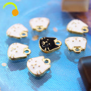 アクセサリーパーツ 10個セット チャーム ねこ 猫 DIY ハンドメイドパーツ ピアス イアリング ペンダントトップ ストラップ 飾り 可愛い 動物 アニマル