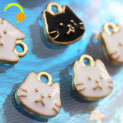 アクセサリーパーツ 10個セット チャーム ねこ 猫 DIY ハンドメイドパーツ ピアス イアリング ペンダントトップ ストラップ 飾り 可愛い 動物 アニマル