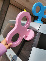 カーアクセサリー カー用品 車用 ぜんまい 外装 ドレスアップ 粘着 ステッカー おしゃれ かわいい おもしろ 個性的 イベント パーティー 写真 撮影 自動車用品