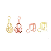 クリップ 3個セット ペーパークリップ ゼムクリップ 文具 文房具 音楽 音符 ギター ヘッドホン おしゃれ かわいい 事務用品 ステーショナリー