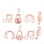 クリップ 3個セット ペーパークリップ ゼムクリップ 文具 文房具 音楽 音符 ギター ヘッドホン おしゃれ かわいい 事務用品 ステーショナリー