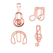 クリップ 3個セット ペーパークリップ ゼムクリップ 文具 文房具 音楽 音符 ギター ヘッドホン おしゃれ かわいい 事務用品 ステーショナリー