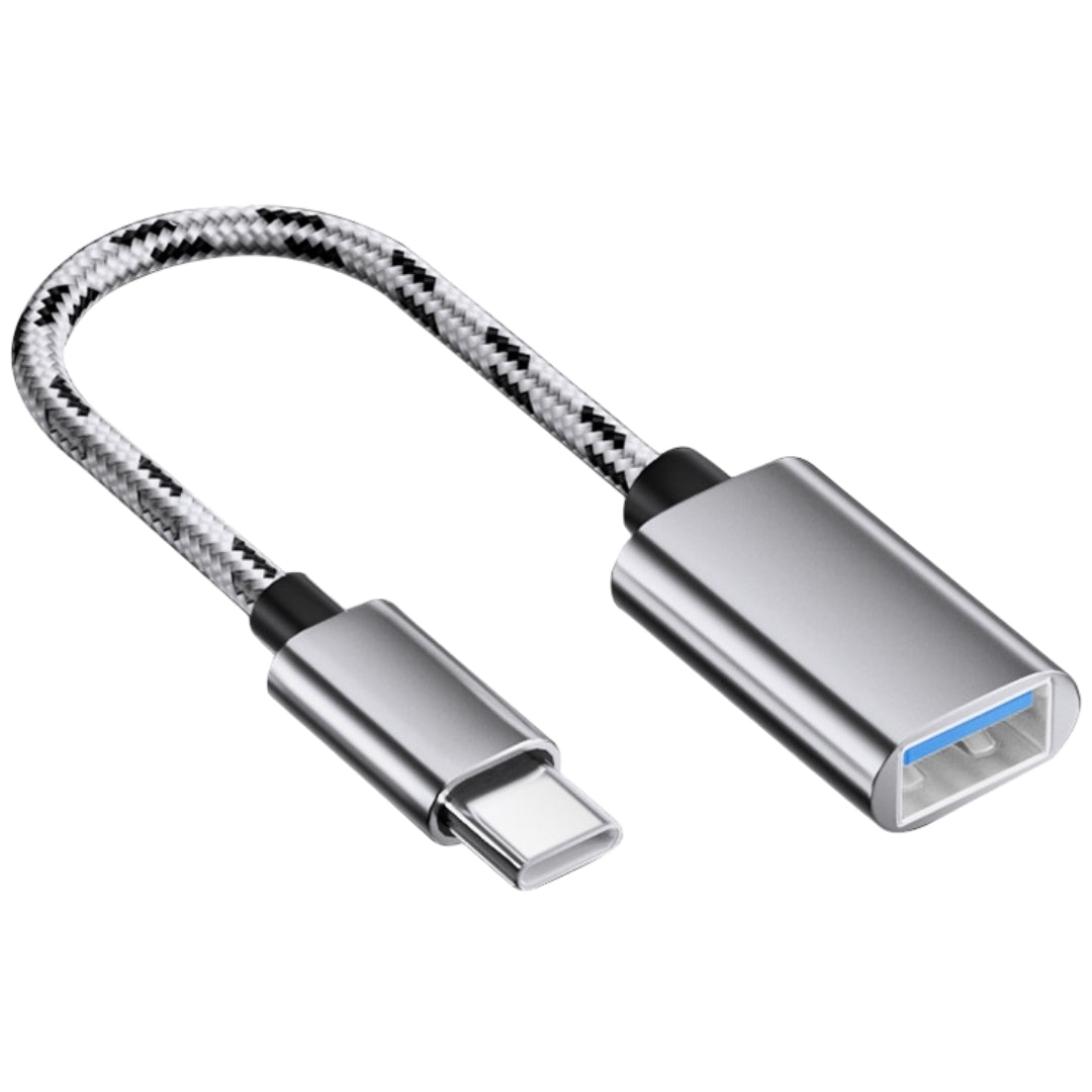 OTGケーブル Type-C to USB 変換アダプター 充電 グレー×ツイスト バリエーション画像