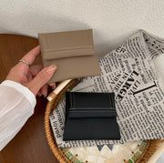 コインケース 小銭入れ ミニ財布 レザー調 スナップボタン レディース 女性 ミニウォレット 取り出しやすい 小物入れ フェイクレザー 四角形 コンパクト