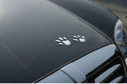 カーステッカー 車用ステッカー 車用シール 3枚セット 3シートセット カー用品 3Dステッカー 立体 車体 ボディ 足跡 肉球 無地 単色 かわいい おしゃれ ブラック シルバーカラー ゴールドカラー レッド