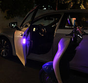 LEDドアライト 単品 充電式 カーテシーランプ 警告灯 車用品 車用パーツ 13パターン リチウム カラフル 点灯ドア開閉ライト 事故防止 足元点灯 おしゃれ かっこいい シンプル 簡単 便利