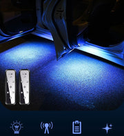 LEDドアライト 単品 充電式 カーテシーランプ 警告灯 車用品 車用パーツ 13パターン リチウム カラフル 点灯ドア開閉ライト 事故防止 足元点灯 おしゃれ かっこいい シンプル 簡単 便利