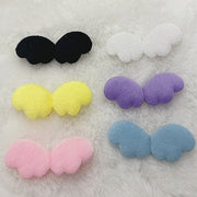 天使の羽モチーフワッペン アップリケ 10枚セット パーツ 裁縫材料 DIY リメイク 手芸 アクセサリー ヘアピン キーホルダー チャーム デコパーツ 手作り 装飾