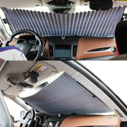 車用サンシェード サンシェイド 日よけ 吸盤タイプ 取付簡単 折りたたみ式 カー用品 カーアクセサリー 蛇腹 フロントバイザー 遮光 遮熱 暑さ対策 紫外線対策 車窓 フロント用 家庭用 窓