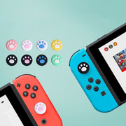 アナログスティックカバー 単品 Nintendo Switch 任天堂 スイッチ キャップ 肉球 猫 犬 シリコン ジョイスティック コントローラー用 保護 汚れ防止 かわいい