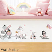 ウォールステッカー 壁紙シール DIY 模様替え 飾り デコレーション 装飾 防水 子供部屋 可愛い 動物 自転車 風船 女の子 インテリア雑貨 貼り付け簡単 クマ ウサギ バルーン ハート 寝室 キッチン トイレ 窓 リビング 玄関 ドア バスルーム 風呂場 店舗 カフェ 幼稚園 保育園 壁面 パーティー イベント イメージチェンジ かわいい おしゃれ お洒落 30×90cm