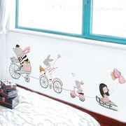 ウォールステッカー 壁紙シール DIY 模様替え 飾り デコレーション 装飾 防水 子供部屋 可愛い 動物 自転車 風船 女の子 インテリア雑貨 貼り付け簡単 クマ ウサギ バルーン ハート 寝室 キッチン トイレ 窓 リビング 玄関 ドア バスルーム 風呂場 店舗 カフェ 幼稚園 保育園 壁面 パーティー イベント イメージチェンジ かわいい おしゃれ お洒落 30×90cm