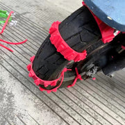 タイヤチェーン 10本セット バイク用 オートバイ スクーター 滑り止め ジャッキアップ不要 簡単装着 簡単取付 雪道 凍結 悪路 防災 緊急脱出