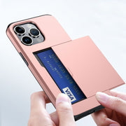 iPhoneケース iPhoneカバー スマホケース スマホカバー スライド式カード収納 スライドポケット カード収納 背面保護 落下防止 傷防止 耐衝撃性 カラバリ豊富 便利 お洒落 シンプル スタイリッシュ