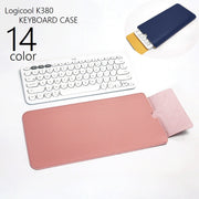 キーボードケースカバー K380用 Logicool PCアクセサリー フェイクレザー キーボード収納 ワイヤレスキーボード Bluetooth Magic キーボード保護 防塵 汚れ防止 ホコリ防止 持ち運び 持ち歩き キーボードカバー レザー調 単色 無地 シンプル おしゃれ スタイリッシュ カラバリ豊富 ピンク 緑 青 ネイビー ベージュ 黒