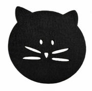 コースター 5枚セット セット フェルト製 ネコ 猫 フェルトコースター かわいい おしゃれ キッチン 雑貨 コップ置き グラス置き テーブル