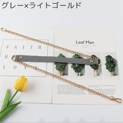 バッグストラップ ショルダーストラップ 80cm 150cm 調節可能 肩当て レザー調 チェーン 鞄 カバン 持ち手 付け替え 修理 交換 簡単 シンプル ナスカン おしゃれ バッグ用アクセサリー フェイクレザー