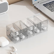 データケーブル収納ボックス 充電ケーブルオーガナイザー 収納ボックス 収納 小物収納 ボックス クリア グリーン ケーブル イヤホン 充電器 アクセサリー デスクトップ