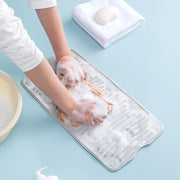 洗濯板 洗濯用品 ウォッシュボード 折りたたみ コンパクト 省スペース 吸盤付き 衣類 下着 ベビー服 靴下 手洗い 予洗い ソフト 便利