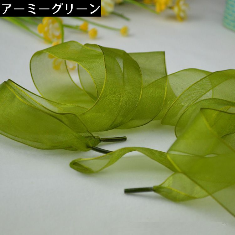 靴紐 靴ひも シューレース レディース シフォン リボン 商品画像4