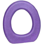 便座カバー 便座シート 便座クッション O型 トイレ用品 トイレカバー 便器カバー 防水 厚手 面ファスナー 貼るタイプ 取り付け簡単 単色 シンプル かわいい 花柄 フラワー 交換 家庭用 青 ピンク 紫 緑