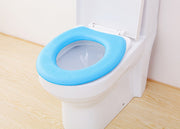 便座カバー 便座シート 便座クッション O型 トイレ用品 トイレカバー 便器カバー 防水 厚手 面ファスナー 貼るタイプ 取り付け簡単 単色 シンプル かわいい 花柄 フラワー 交換 家庭用 青 ピンク 紫 緑