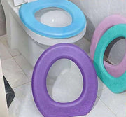 便座カバー 便座シート 便座クッション O型 トイレ用品 トイレカバー 便器カバー 防水 厚手 面ファスナー 貼るタイプ 取り付け簡単 単色 シンプル かわいい 花柄 フラワー 交換 家庭用 青 ピンク 紫 緑
