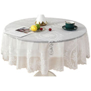 テーブルクロス レース 円形 丸型 直径100cm 120cm 透け感 シアー ラウンドクロス クラシック エレガント おしゃれ テーブルマット 食卓テーブル 敷物 北欧風 インテリア雑貨