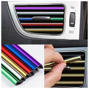 車内アクセサリー ルーバー モール エアコン吹き出し口 内装 ドレスアップ カスタム カラフル 10本 セット 車用品 パーツ