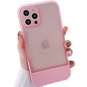 iPhoneケース スタンド機能付き iPhoneカバー ケース カバー 携帯カバー スマホケース クリアカラー シンプル 無地 透け感 立てかけ かわいい おしゃれ シンプル 汚れ防止 傷防止 ホワイト 白 ブラック 黒 ピンク イエロー パープル ブルー くすみカラー パステルカラー 春 夏 秋 冬 レディース メンズ 中学生 高校生 男女兼用 薄い スリム