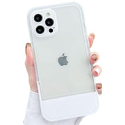 iPhoneケース スタンド機能付き iPhoneカバー ケース カバー 携帯カバー スマホケース クリアカラー シンプル 無地 透け感 立てかけ かわいい おしゃれ シンプル 汚れ防止 傷防止 ホワイト 白 ブラック 黒 ピンク イエロー パープル ブルー くすみカラー パステルカラー 春 夏 秋 冬 レディース メンズ 中学生 高校生 男女兼用 薄い スリム