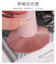 メイクブラシ 単品 ファンデーションブラシ 蓋付き 伸縮 メイク道具 化粧道具 メイクアップブラシ 化粧用 筆 フェイスブラシ 刷毛 太め