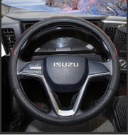 ハンドルカバー ステアリングカバー O型 内装 自動車 普通車 大型車 汎用 レザー調 エコファー ふわふわ 滑り止め 簡単装着