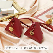 バッグ風ギフト袋 ラッピング用品 三角形 レッド ピンク ブルー ホワイト レザー風 シンプル キャンディ お菓子