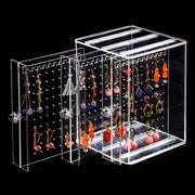 アクセサリーケース アクセサリー収納 ジュエリーボックス クリア 透明 大容量 高級感 小物収納 収納ボックス 取っ手付き 引き出し かわいい おしゃれ ネックレス ピアス 指輪 ブレスレット コレクション プレゼント 誕生日 贈り物 展示 保管 防塵