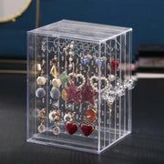アクセサリーケース アクセサリー収納 ジュエリーボックス クリア 透明 大容量 高級感 小物収納 収納ボックス 取っ手付き 引き出し かわいい おしゃれ ネックレス ピアス 指輪 ブレスレット コレクション プレゼント 誕生日 贈り物 展示 保管 防塵