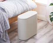 ゴミ箱 ダストボックス ごみ入れ 塵入れ プッシュ式 ワンタッチ 蓋あり 楕円形 省スペース コンパクト ごみばこ インテリア雑貨 日用品雑貨 組み合立て式 シンプル おしゃれ 省スペース ナチュラル 寝室 キッチン 洗面所 トイレ リビング 白 灰 オフホワイト 黒 カーキ