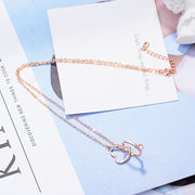 ネックレス レディース 女性 アクセサリー ファッション雑貨 小物 アズキチェーン 細身 細め 指輪型 リング ハート シルバーカラー ローズゴールドカラー かわいい キュート きれい エレガント プレゼント ギフト