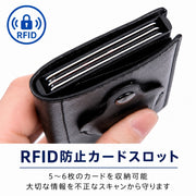 クレジットカードケース Airtag入れ付き マネークリップ IDカードケース レザー調 革風 男女兼用 メンズ レディース エアタグ 追跡 紛失防止 高級感 プレゼント 贈り物 誕生日 ギフト プレゼント 父の日 母の日 クリスマス バレンタイン ホワイトデー ブラック 黒 ブラウン