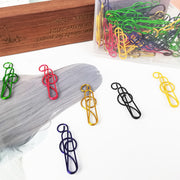 クリップ ペーパークリップ ゼムクリップ 50個セット 100個セット 文具 文房具 事務用品 ステーショナリー 音符 ハート カラフル かわいい 雑貨