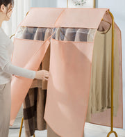 衣類カバー 洋服カバー 100 110 120 130cm ハンガーラックカバー 衣類収納 透明窓 面ファスナー 埃 ホコリ防止 汚れ防止 防塵 保管