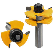 ルータービット 3歯 T型ほぞカッター 2本セット 12mmシャンク 横溝 木工 溝ほり 板継ぎ 切削工具 DIY 木材加工