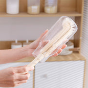 ボトルブラシ キッチンブラシ たわし ロング 柄付き キッチン用品 掃除用品 L字型 洗浄ブラシ ボトル洗い コップ グラス 水筒 哺乳瓶 タンブラー