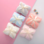 フェイスタオル バス用品 ブルー グレー ピンク ホワイト ふわふわ シンプル かわいい ギフト