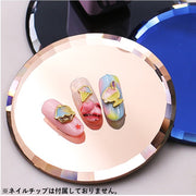 ネイルパレット ミラーパレット ミラープレート ネイルアート用品 ディスプレイプレート ネイルツール 円形 おしゃれ かわいい ジェルネイル インテリア
